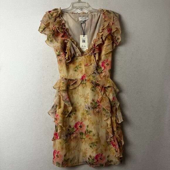Ted Baker dress sz‎ 4 US 10 Ammiah Frilled Sleeveless V-Neck Mini romantic - Picture 1 of 6